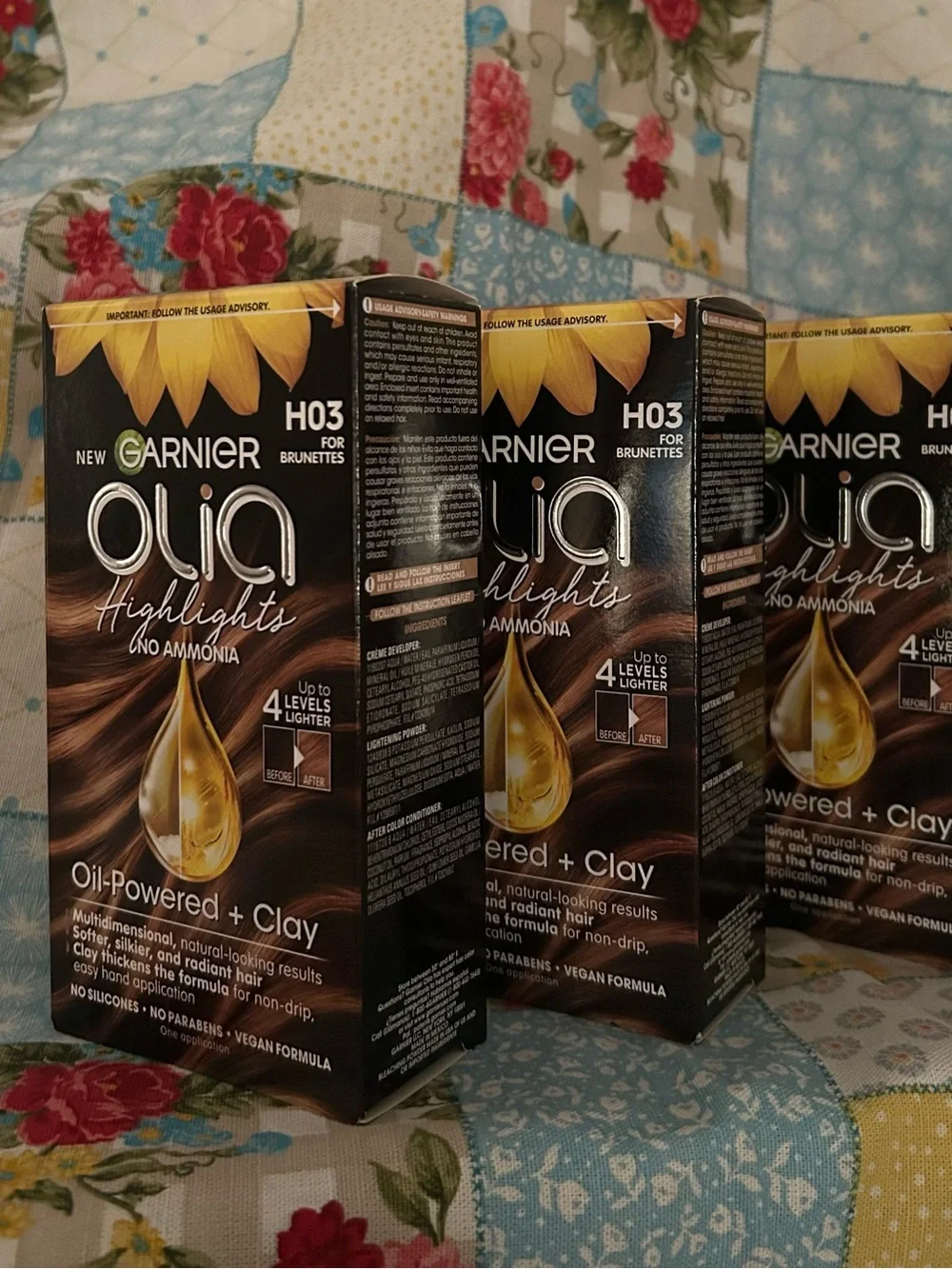 NEW Garnier Olia Hair Highlights Kit with No Ammonia 3 new boxes